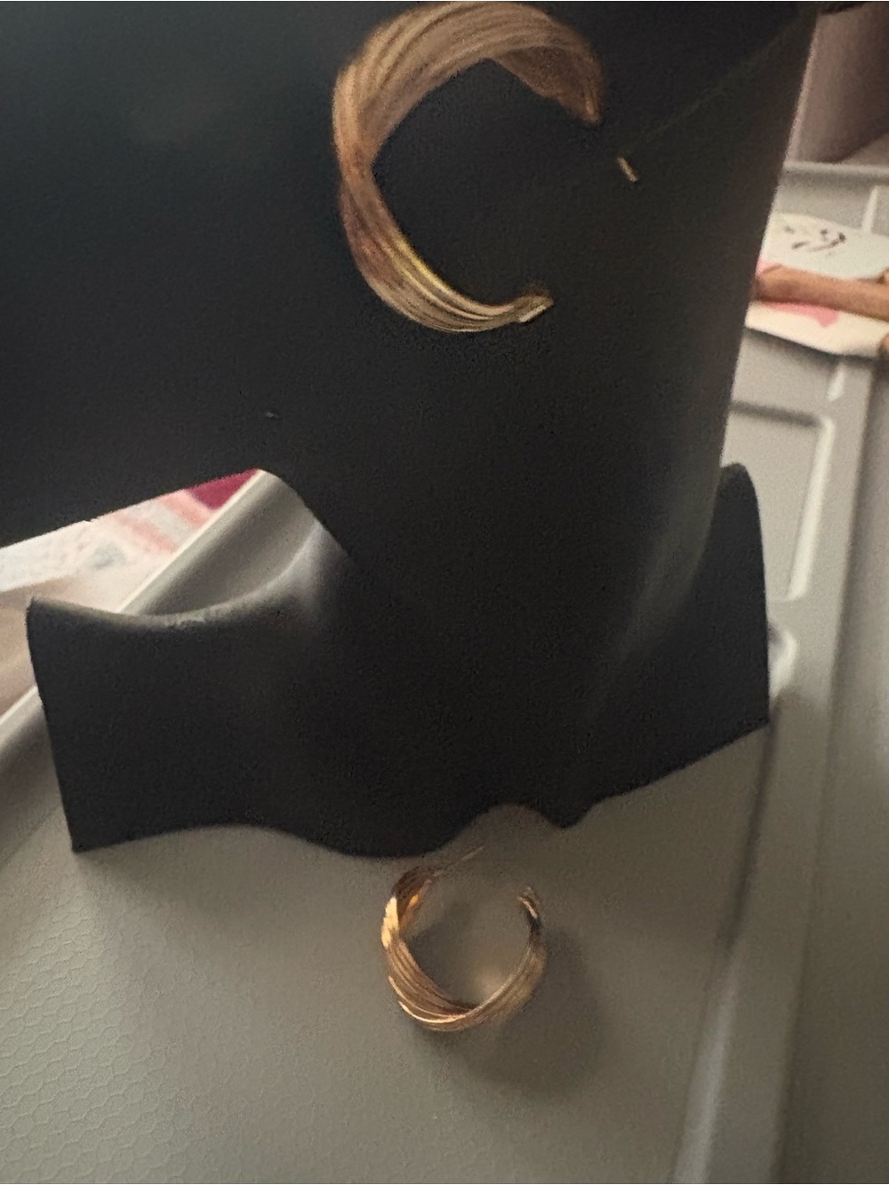 Textured Gold-Tone Twisted Hoop Earrings